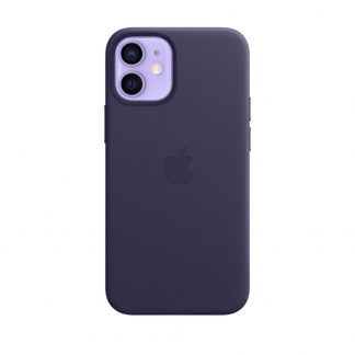Apple leren hoesje met MagSafe iPhone 12 mini - donkerviolet