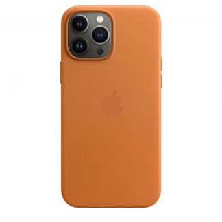 Apple leren hoesje met MagSafe iPhone 13 Pro Max - goudbruin