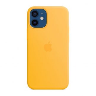 Apple siliconenhoesje met MagSafe iPhone 12 mini - zonnebloemgeel
